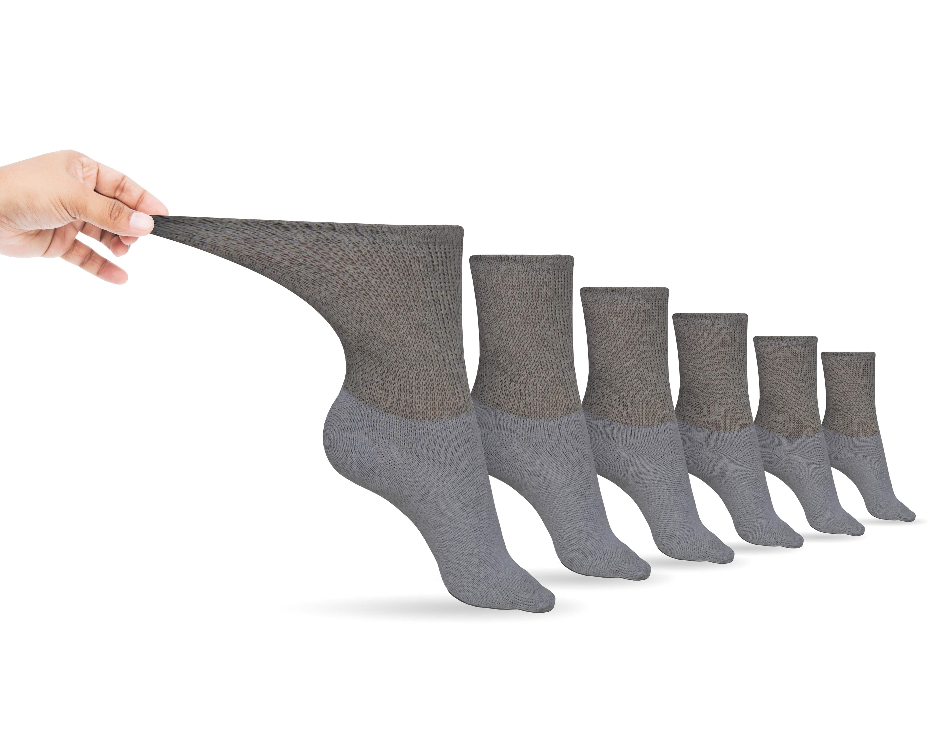 Men's Cotton Diabetic Crew Socks (6 Pair) - Pleasant valley salesMen's Cotton Diabetic Crew Socks (6 Pair)