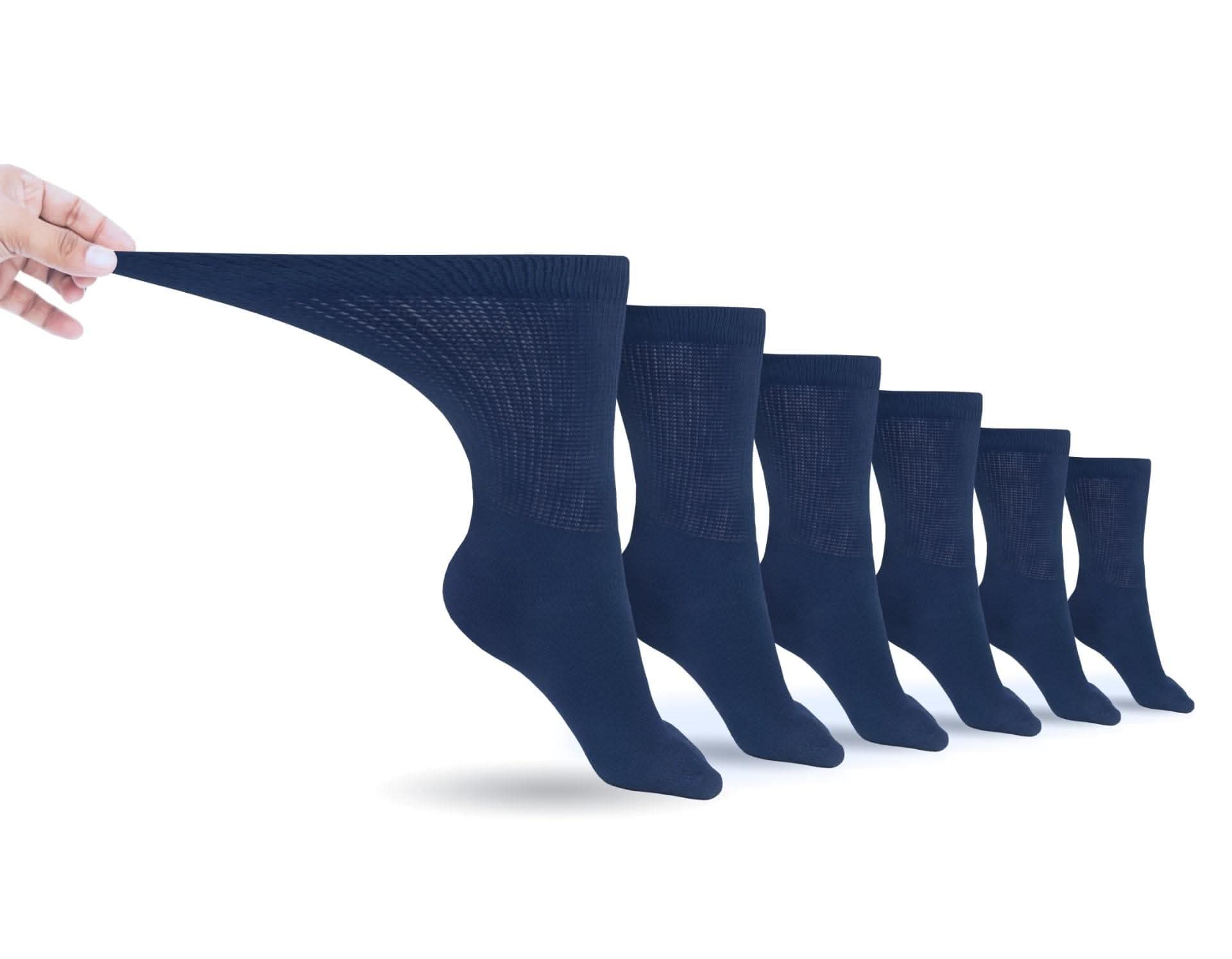 Men's Cotton Diabetic Crew Socks (6 Pair) - Pleasant valley salesMen's Cotton Diabetic Crew Socks (6 Pair)