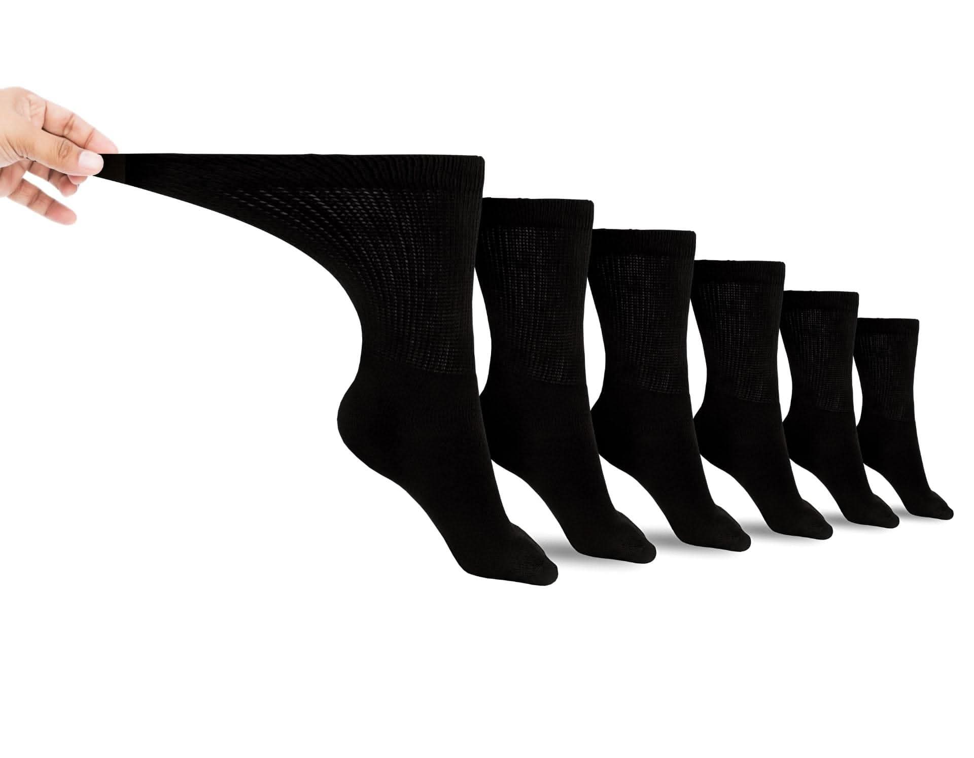 Men's Cotton Diabetic Crew Socks (6 Pair) - Pleasant valley salesMen's Cotton Diabetic Crew Socks (6 Pair)