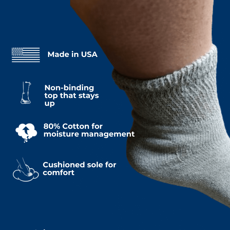Women's Cotton Diabetic Ankle Socks (6 Pair) - Pleasant valley salesWomen's Cotton Diabetic Ankle Socks (6 Pair)
