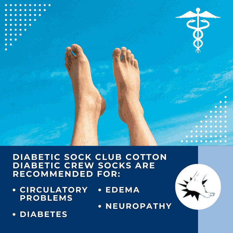 Women's Cotton Diabetic Crew Socks (6 Pair) - Pleasant valley salesWomen's Cotton Diabetic Crew Socks (6 Pair)