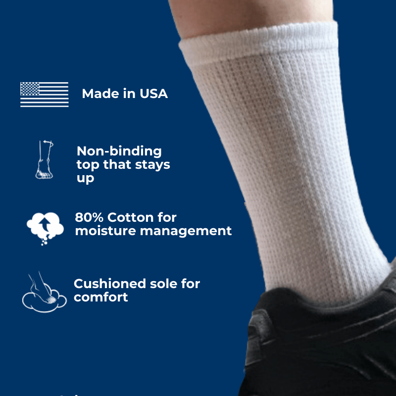 Women's Cotton Diabetic Crew Socks (6 Pair) - Pleasant valley salesWomen's Cotton Diabetic Crew Socks (6 Pair)
