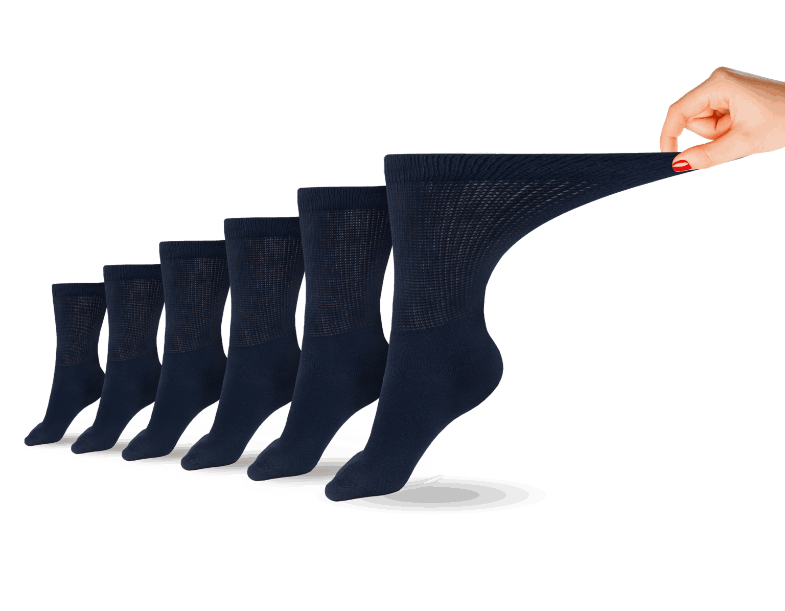 Women's Cotton Diabetic Crew Socks (6 Pair) - Pleasant valley salesWomen's Cotton Diabetic Crew Socks (6 Pair)
