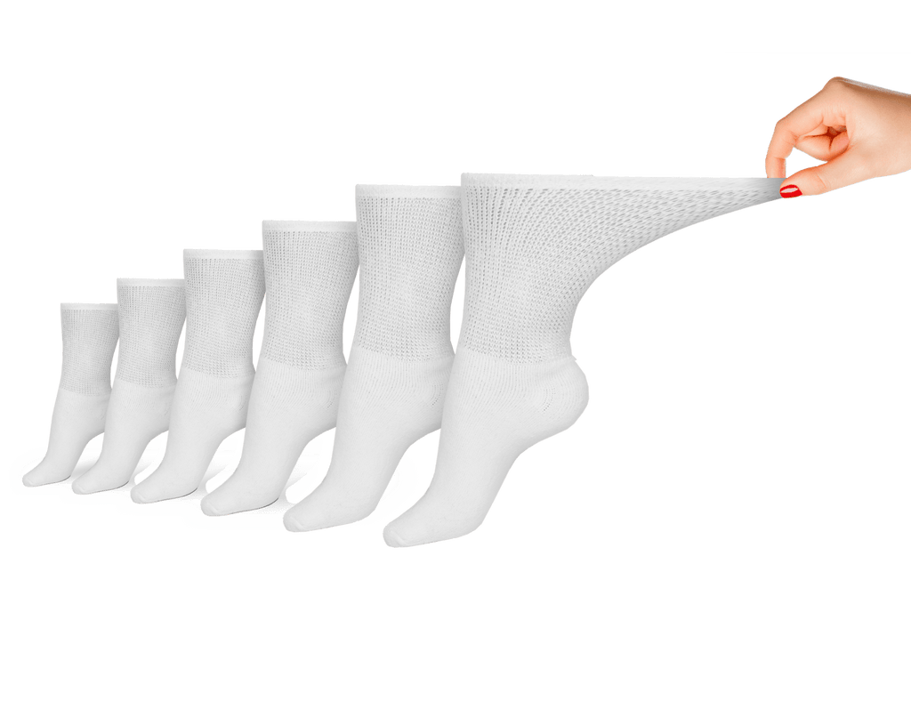 Women's Cotton Diabetic Crew Socks (6 Pair) - Pleasant valley salesWomen's Cotton Diabetic Crew Socks (6 Pair)