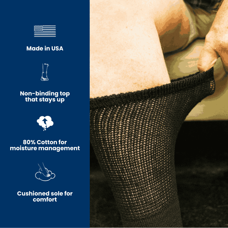 Women's Cotton Diabetic Crew Socks (6 Pair) - Pleasant valley salesWomen's Cotton Diabetic Crew Socks (6 Pair)
