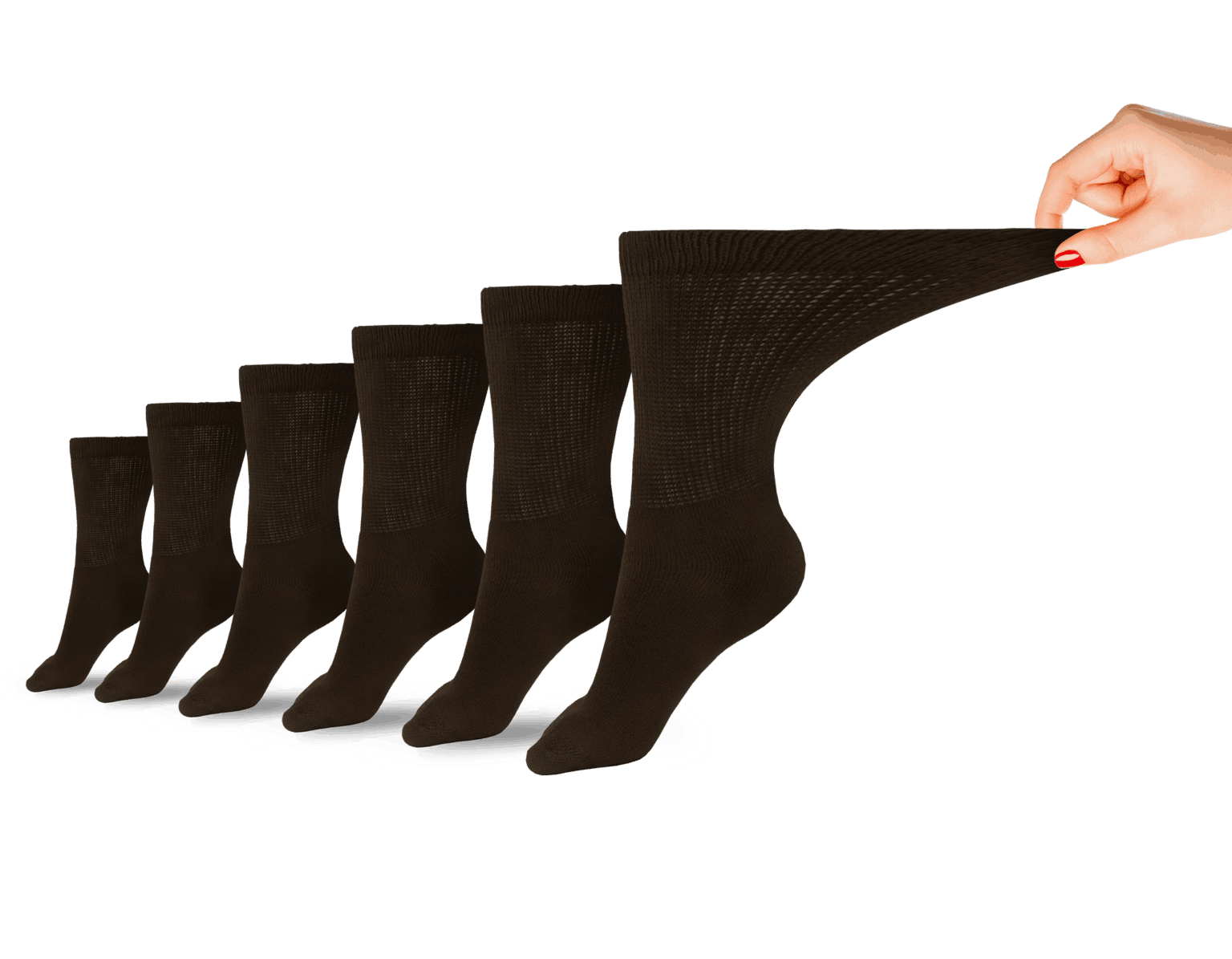 Women's Cotton Diabetic Crew Socks (6 Pair) - Pleasant valley salesWomen's Cotton Diabetic Crew Socks (6 Pair)