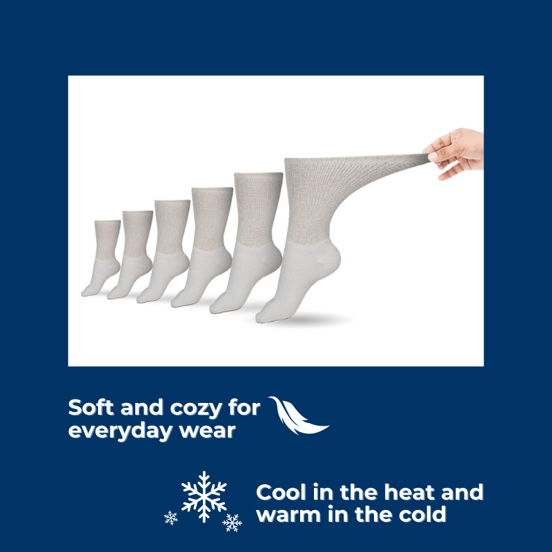 Women's Cotton Diabetic Crew Socks (6 Pair) - Pleasant valley salesWomen's Cotton Diabetic Crew Socks (6 Pair)