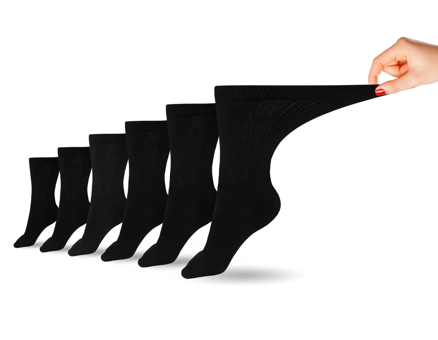 Women's Cotton Diabetic Crew Socks (6 Pair) - Pleasant valley salesWomen's Cotton Diabetic Crew Socks (6 Pair)